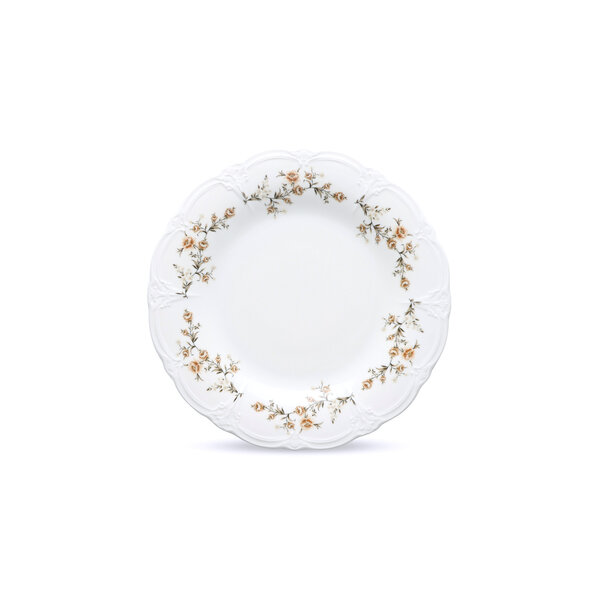 BonBistro Bord plat 32cm Brown Flower Retro