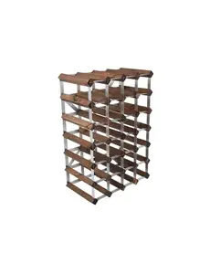  Wijnrek voor 16 flessen donker eik