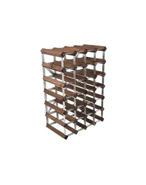  Wijnrek voor 16 flessen donker eik