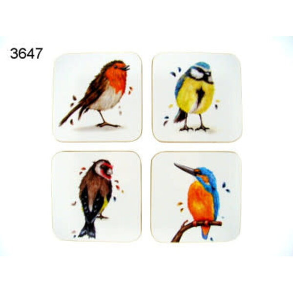 Geharo Onderzetter vogel set 4