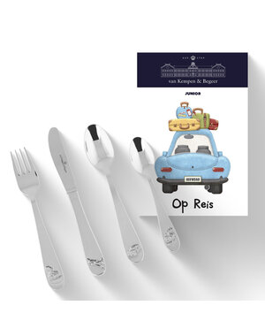 Koninklijke van Kempen & Begeer Kinderbestek Op Reis 4 delig