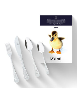 Koninklijke van Kempen & Begeer Kinderbestek Dieren 4 delig