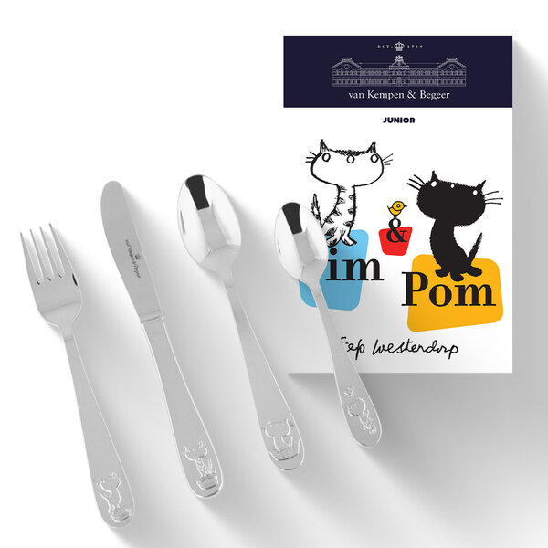 Koninklijke van Kempen & Begeer Kinderbestek Pim en Pom 4 delig
