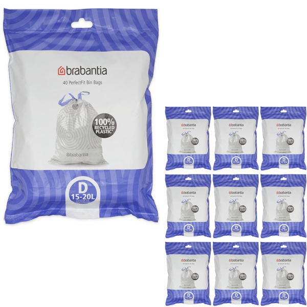 Brabantia Afvalzakken PerfectFit D, 15-20L, 400 stuks