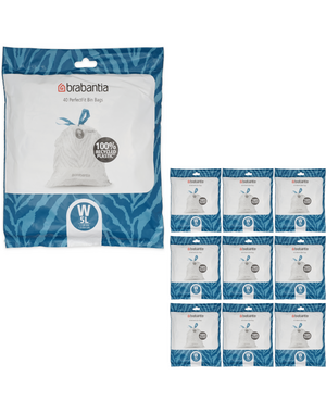 Brabantia Afvalzakken PerfectFit W, 5L, 400 stuks