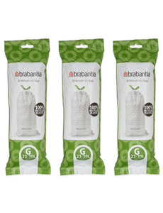 Brabantia Afvalzakken PerfectFit G, 23-30L, 60 stuks