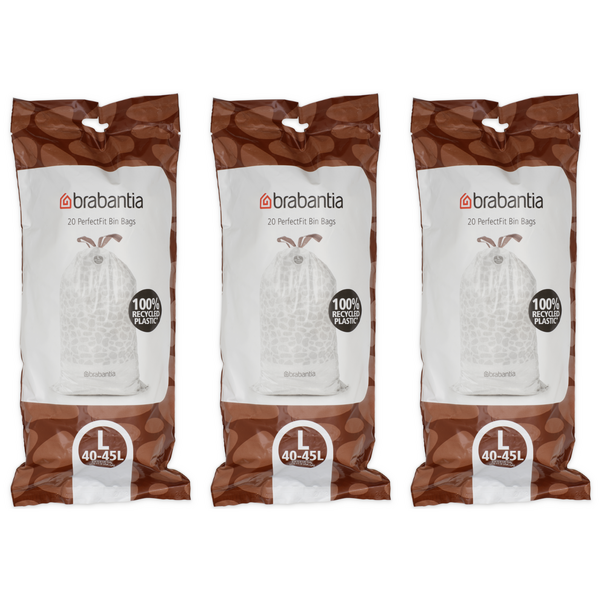 Brabantia Afvalzakken PerfectFit L, 40-45L, 60 stuks
