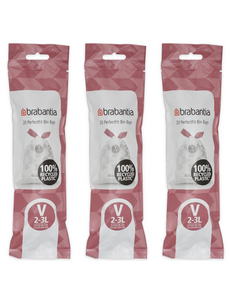 Brabantia Afvalzakken PerfectFit V, 2-3L, 60 stuks