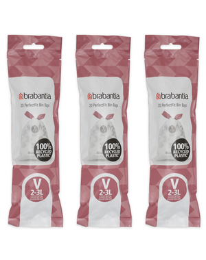 Brabantia Afvalzakken PerfectFit V, 2-3L, 60 stuks