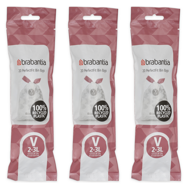 Brabantia Afvalzakken PerfectFit V, 2-3L, 60 stuks