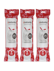 Brabantia Afvalzakken PerfectFit Y, 20L, 60 stuks