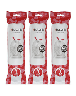 Brabantia Afvalzakken PerfectFit Y, 20L, 60 stuks
