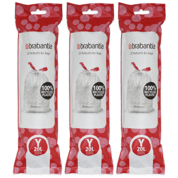 Brabantia Afvalzakken PerfectFit Y, 20L, 60 stuks