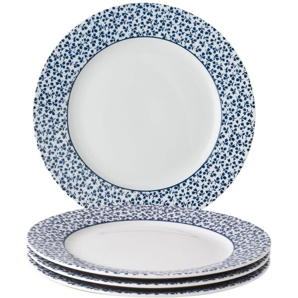 Laura Ashley Bordenset van 4 Floris platte borden 20cm Laura Ashley