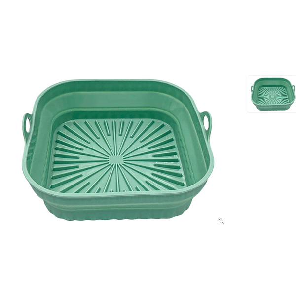 Noviplast Opvouwbare vierkante airfryer mand 20x20x6cm