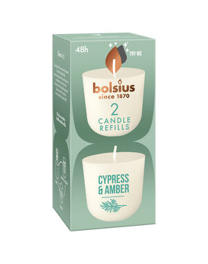 Bolsius Cleanlight refill Cypress & Amber