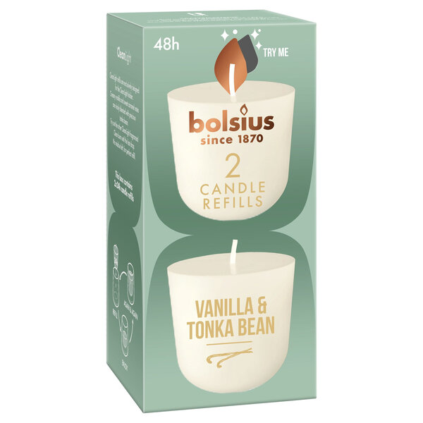 Bolsius Cleanlight refill Vanilla & Tonka bean