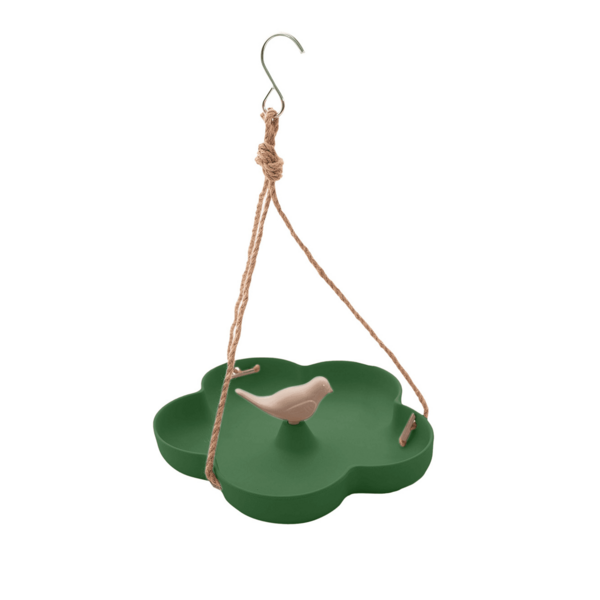 Point-Virgule Vogelbad/voederschaal uit bamboevezel groen