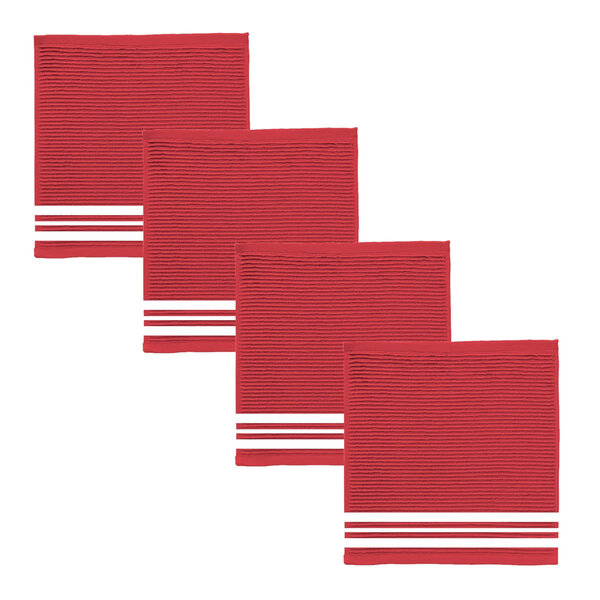 DDDDD Vaatdoek Provence 30 x 30 red per 4 stuks