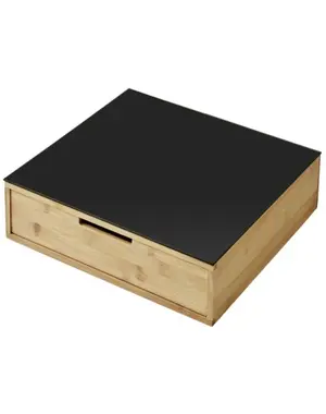 Kesper Koffiecapsules/ theedoos  bamboe  zwart