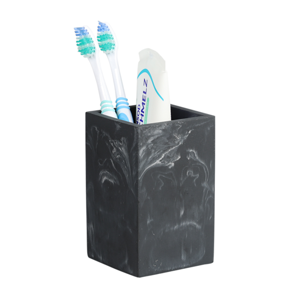 Kesper Tandenborstelbeker steenlook zwart