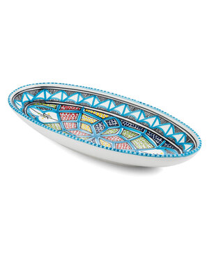  Schaal ovaal 31x14,1cm Turquoise Blue