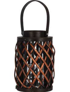Pro Garden Lantaarn riet 25cm bruin