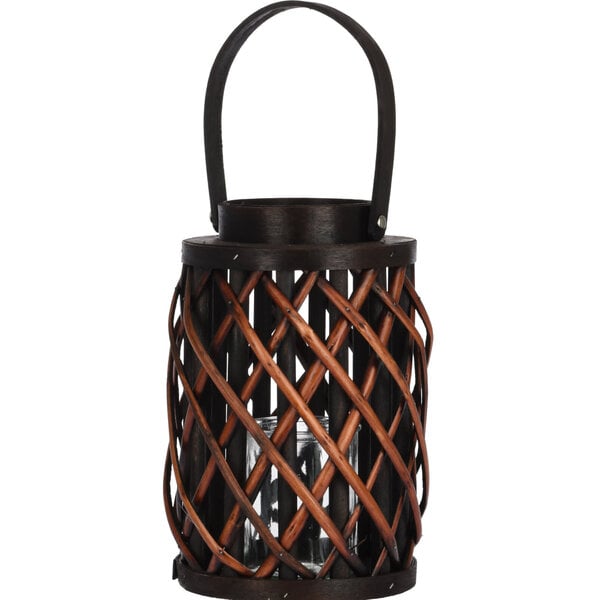 Pro Garden Lantaarn riet 25cm bruin