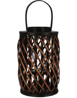 Pro Garden Lantaarn riet 40cm bruin