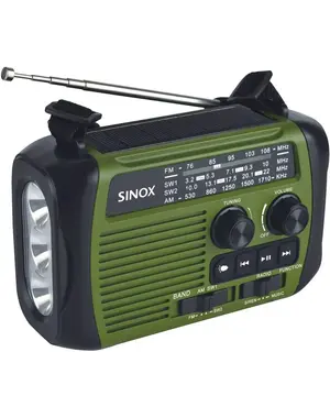  Noodradio - Powerbank - Zaklamp - FM/AM/SW Sinox SXL5500