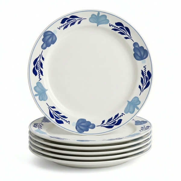 Royal Boch Bord plat 21cm Boerenblauw set van 6
