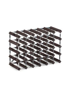  Wijnrek voor 30 flessen verbrande eik