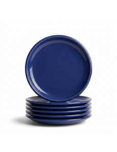 Royal Boch Gebaksbord 16cm donkerblauw Boerenblauw set van 6