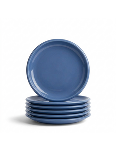 Royal Boch Gebaksbord 16cm lichtblauw Boerenblauw set van 6