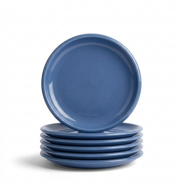 Royal Boch Gebaksbord 16cm lichtblauw Boerenblauw set van 6