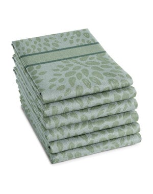 DDDDD Theedoek Trees groen set van 6