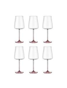 Bohemia Cristal Wijnglas 600ml kristalglas Selection Alex rosé set van 6