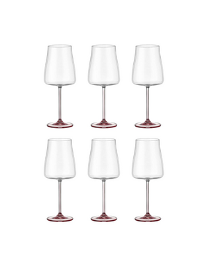 Bohemia Cristal Wijnglas 600ml kristalglas Selection Alex rosé set van 6
