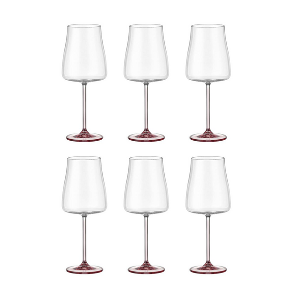 Bohemia Cristal Wijnglas 600ml kristalglas Selection Alex rosé set van 6