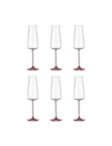 Bohemia Cristal Champagneglas 210ml Selection Alex rosé set/6