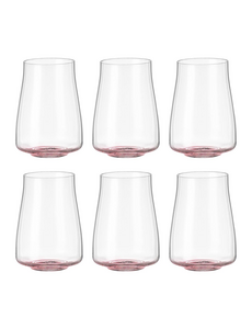 Bohemia Cristal Longdrinkglas 400ml kristalglas Selection Alex rosé set van 6