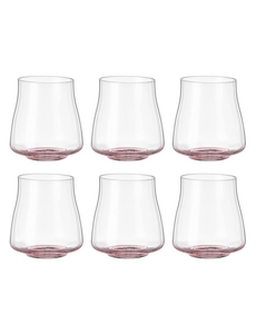 Bohemia Cristal Drinkglas 350ml kristalglas Selection Alex rosé set van 6