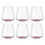 Bohemia Cristal Drinkglas 350ml kristalglas Selection Alex rosé set van 6