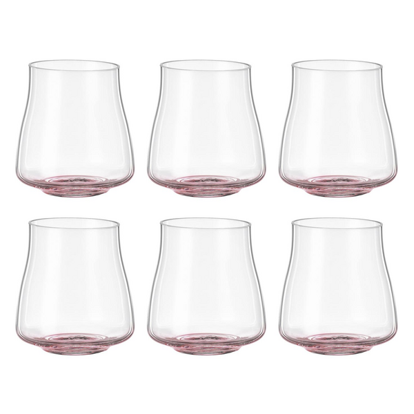Bohemia Cristal Drinkglas 350ml kristalglas Selection Alex rosé set van 6