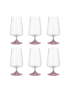 Bohemia Cristal Bierglas 380ml kristalglas Selection Alex rosé set van 6