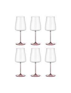 Bohemia Cristal Wijnglas 400ml kristalglas Selection Alex rosé set van 6