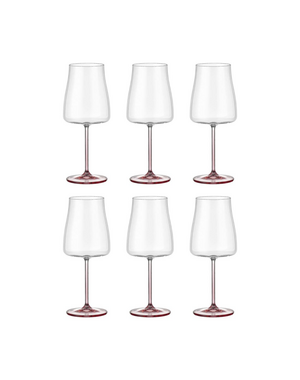 Bohemia Cristal Wijnglas 400ml kristalglas Selection Alex rosé set van 6