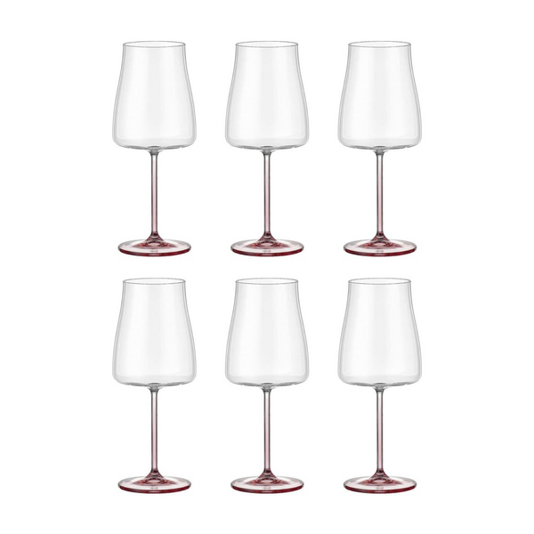 Bohemia Cristal Wijnglas 400ml kristalglas Selection Alex rosé set van 6