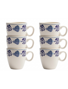 Royal Boch Mok Pompei 0,23L Boerenblauw set van 6