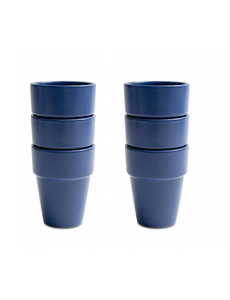 Royal Boch Melkbeker 25cl Lichtblauw Boerenblauw set van 6